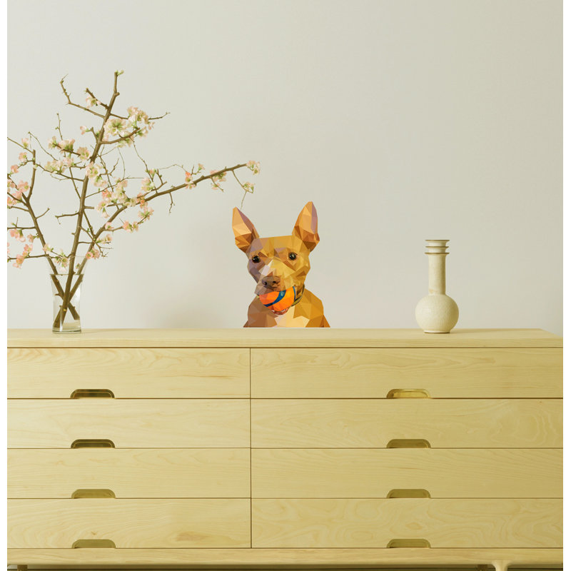 Adhésif décoratif chien polygonal, GD109 (10x14)
