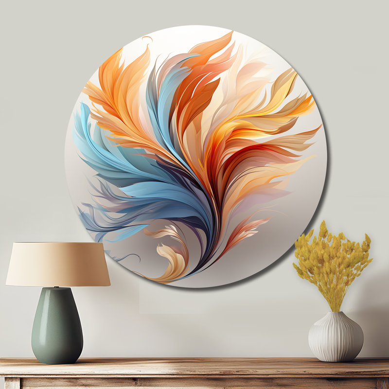 Liadan - animaux, art rond en métal, 16" H x 16" W
