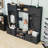 Luxurious Wood Hall Tree with Storage Drawers, Cabinet, Shoe Bench and 7 Hooks-1696154281
