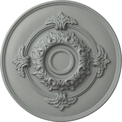 Médaillon de plafond Endurathane Monique, DO 13 3/4 po x P 1 po (convient aux auvents jusqu'à 3 3/4 po), apprêté en usine