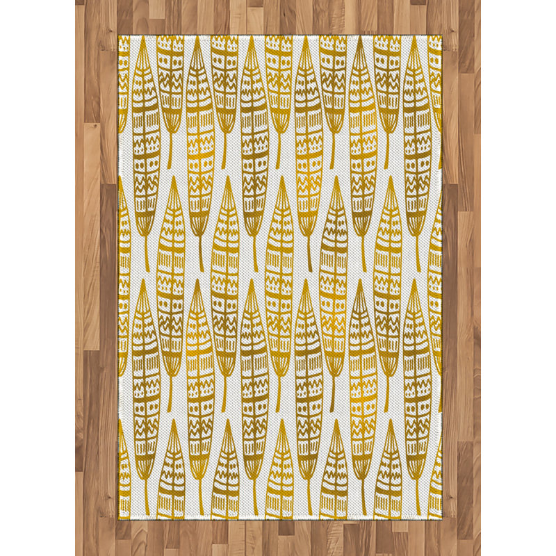 Feather High Density Long Fiber Poly Threads Decorative Area Rug Carpet, Rectangle 4' x 5'8"