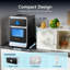 EUHOMY 9.4 in. 27 lbs. Crescent Ice Portable Countertop Ice Maker in Black with 3-Ice Sizes, Ice Scoop, LED Light Type