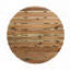 Table de salle à manger ronde en bois d'acacia massif - brun naturel, 32,2 po x 32,2 po x 29,9 po