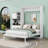 Queen Size Murphy Bed with Integrated Wine Rack and Smart Lighting-709573621