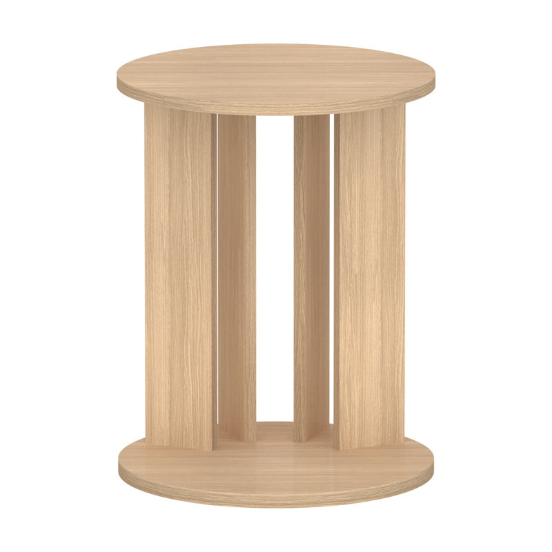 Sharmel Floor Shelf End Table, Oak