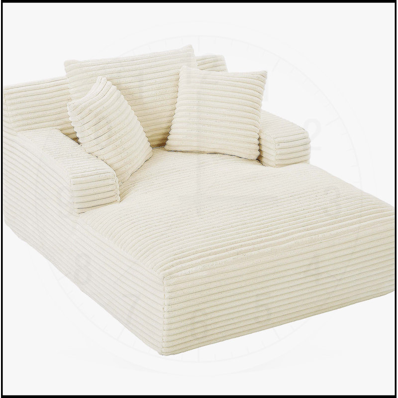 Méridienne compressible double - aucun assemblage requis, causeuse moelleuse moderne pour la vie intérieure et la détente