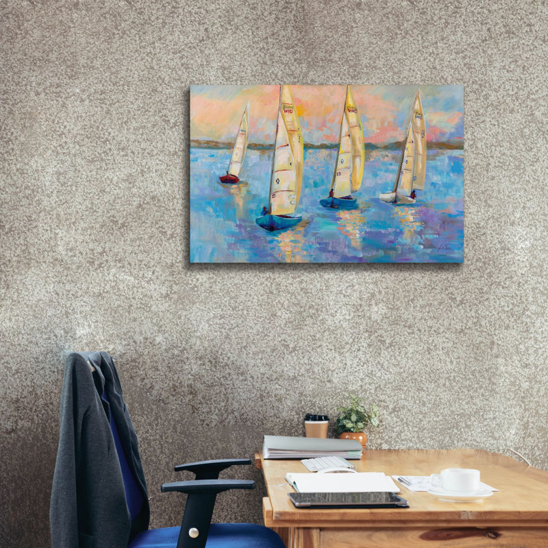 «Watch Hill 15s» par Jeanette Vertentes, art mural sur toile, H 26 po x l 40 po x P 1,5 po