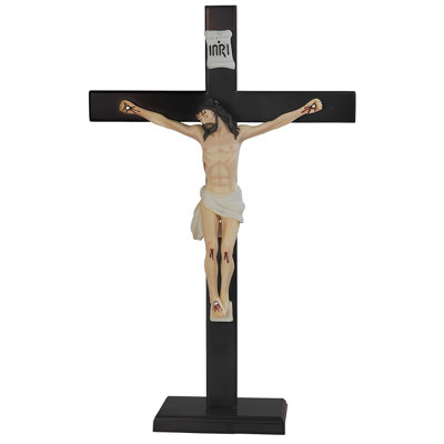 Décoration murale en croix crucifix «Jesus»