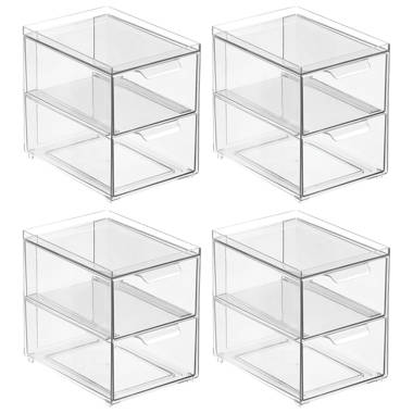 bHome & Co. 2 Stackable Storage Bins, Sturdy Organizer Bins, Stacking Open  Front Pantry Bins - Plastic Storage Bins, Acrylic Clear Containers For