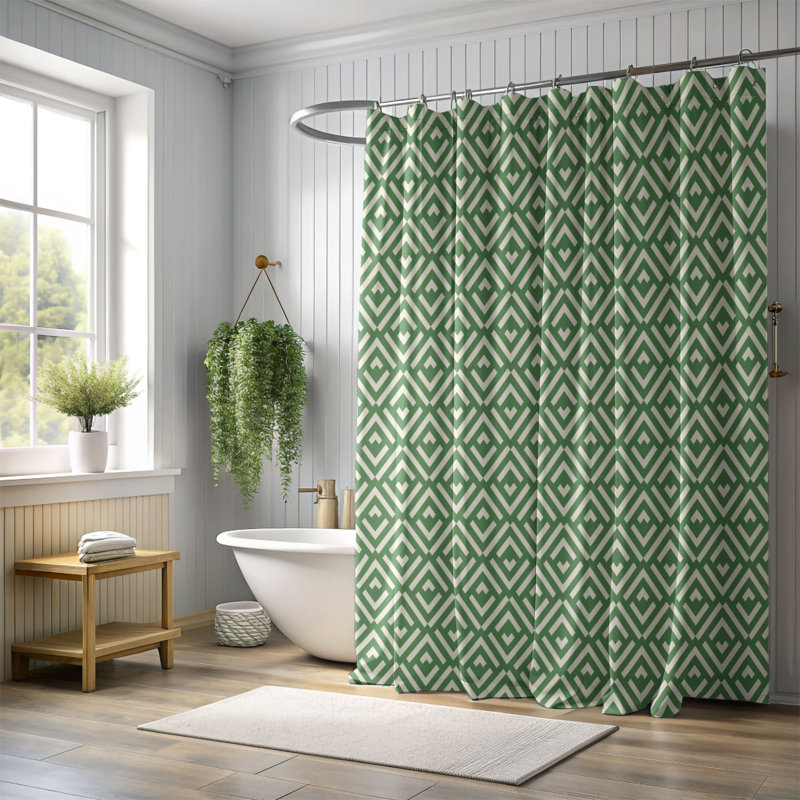 Rideau de douche Jade Cream - Premium, H 74 po x l 71 po