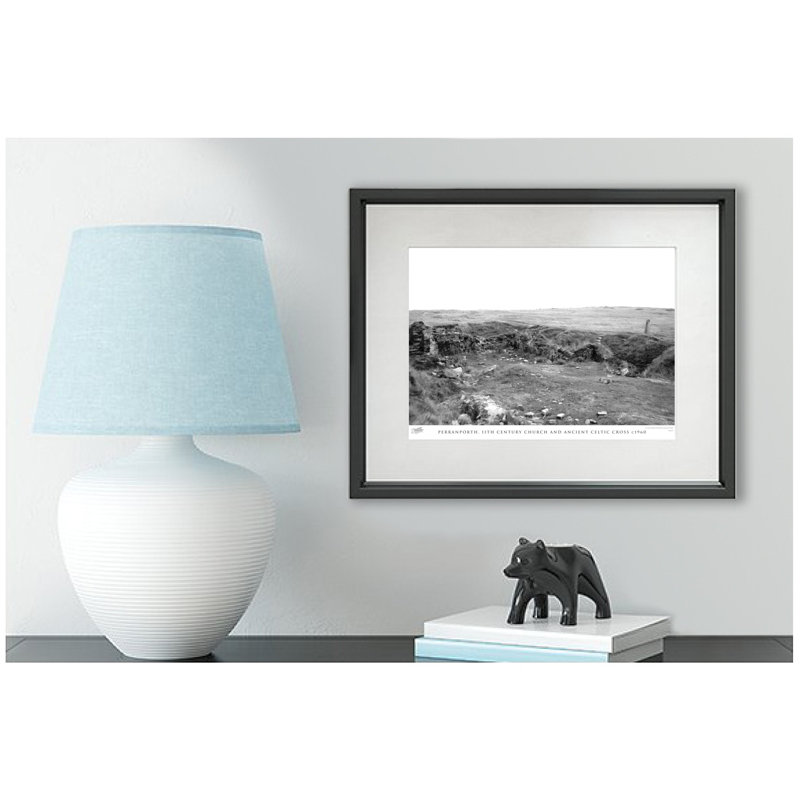 Perranporth, 11Th Century Church And Ancient Celtic Cross C1960 - Single Picture Frame Print, 60cm H x 80cm W x 2.3cm D