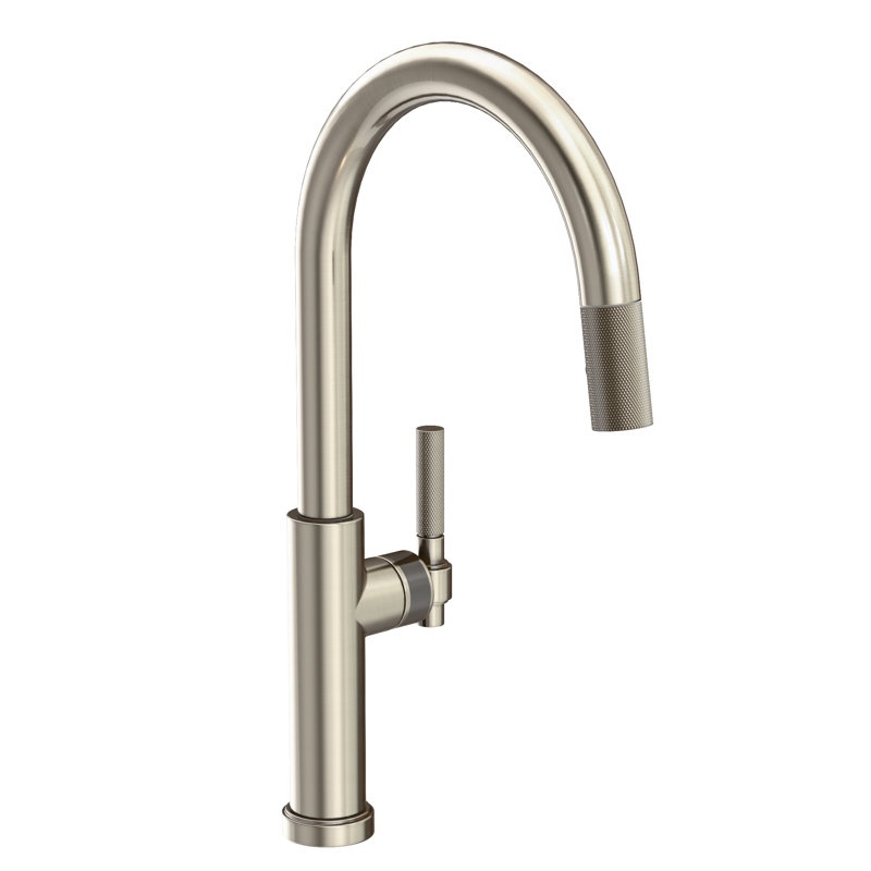 Muncy Single Handle Pull Down Kitchen Faucet, Antique Nickel