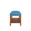 Banc en tissu Charla bleu clair et finition chêne-649506423