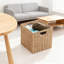 Paniers de rangement en corde de papier tissés à la main avec poignées, ensemble de 4 organisateurs de cubes pliables pour l'organisation à domicile dans le salon, la chambre à coucher et le bureau