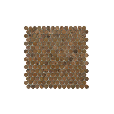 Carreau de mosaïque rond en aluminium Twilight 1 "x 1"