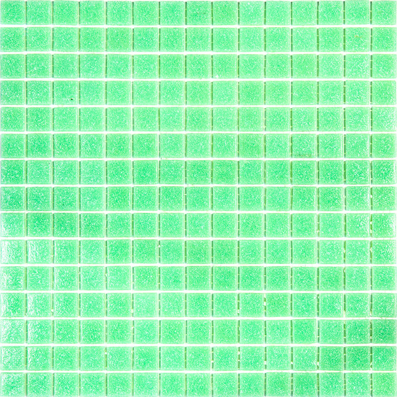 Carreau de mosaïque pour mur et plancher en verre 0,8 po x 0,8 po Dune, Vert menthe