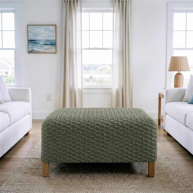 Housse extensible pour repose-pieds - Style épuré et minimaliste - Collection Embrace, Medium, Moss Green