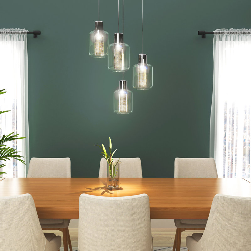 Luminaire suspendu pour pot de grappe 4 lumières Schultz