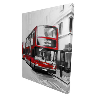 Londonien Red Bus | Toile de construction moderne pour la décoration intérieure