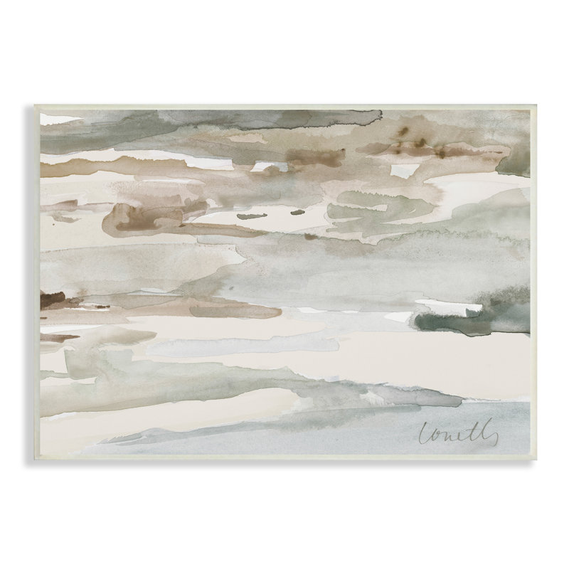 Montagne, rivière, ruisseau, ruisseau, aquarelle, H 19 po x l 13 po, Plaque murale