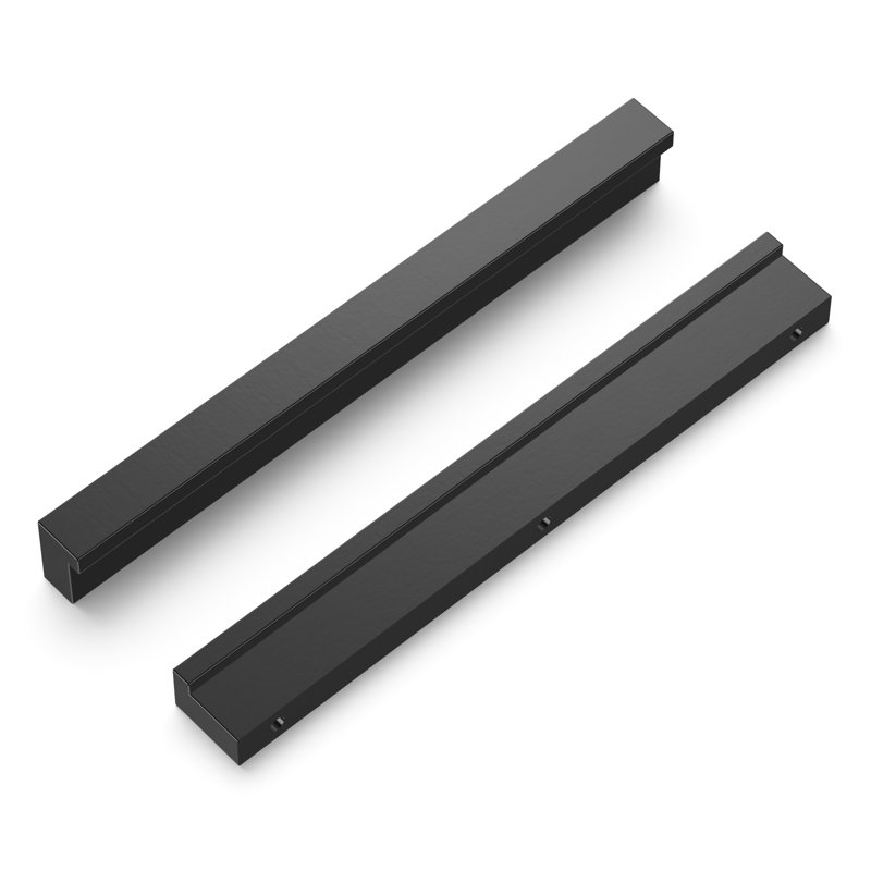 Streamline Collection Rectangular Pull - 5-1/16" Center to Center Cabinet Pull Flat Onyx - Contemporary Hardware for Drawers & Cabinets