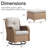 Carolina 4-Piece Wicker Outdoor Swivel Glide Chair With Olefin Cushions-110923199