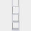 Bibliothèque blanche en chrome 4 couches