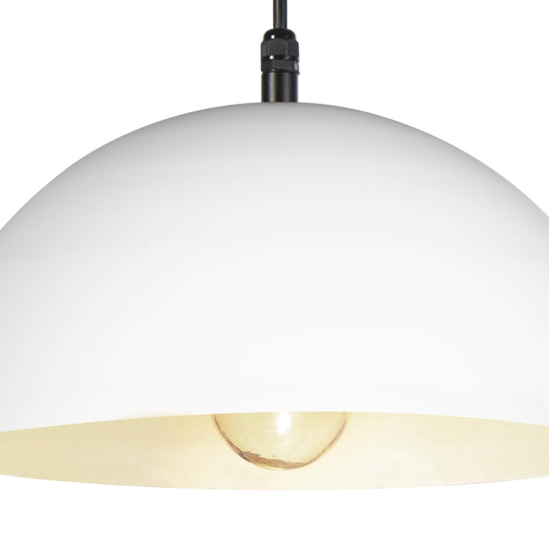 Luminaire suspendu d'extérieur Peridot, Blanc, H 11,25 po x l 15 po x P 15 po