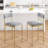 Skilah Upholstered Velvet Counter Stool with Iron Frame