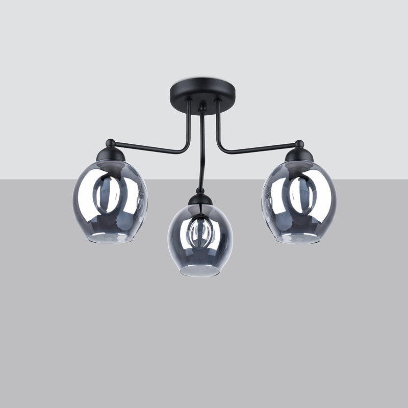 Chandelier, 36cm H x 54cm W x 54cm D, 3 Lights