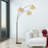Lumiere III 80 LED Arched Floor Lamp with Double layer shade-1201442417-1201442422