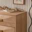 Commode 6 tiroirs, commodes et commodes modernes, meuble télé, commode en bois clair pour chambre à coucher, salon, couloir