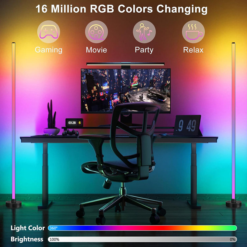 Kaule 48'' LED Lamp Base Floor Lamp