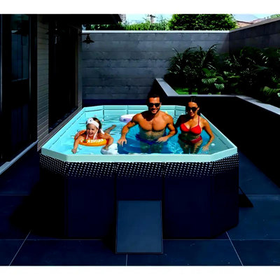 1.6M PVC Folding Pool (Not Inflatable) Bathes And Cools In Summer, Suitable For Outdoor Patio Beach Garden