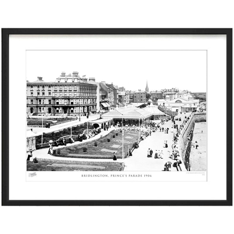 Bridlington, Prince's Parade 1906 by Francis Frith - Single Picture Frame Print, 45cm H x 60cm W x 2.3cm D