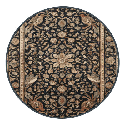 Machine Washable Persian Black Area Rug