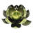 Bungalow Rose Handmade Precious Lotus In Light Green Steel Tealight Holder
