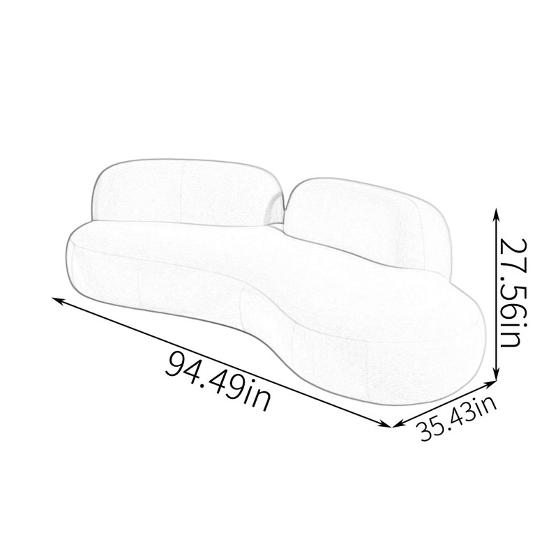 Kyer, 27.56" H x 94.49" W x 35.43" D
