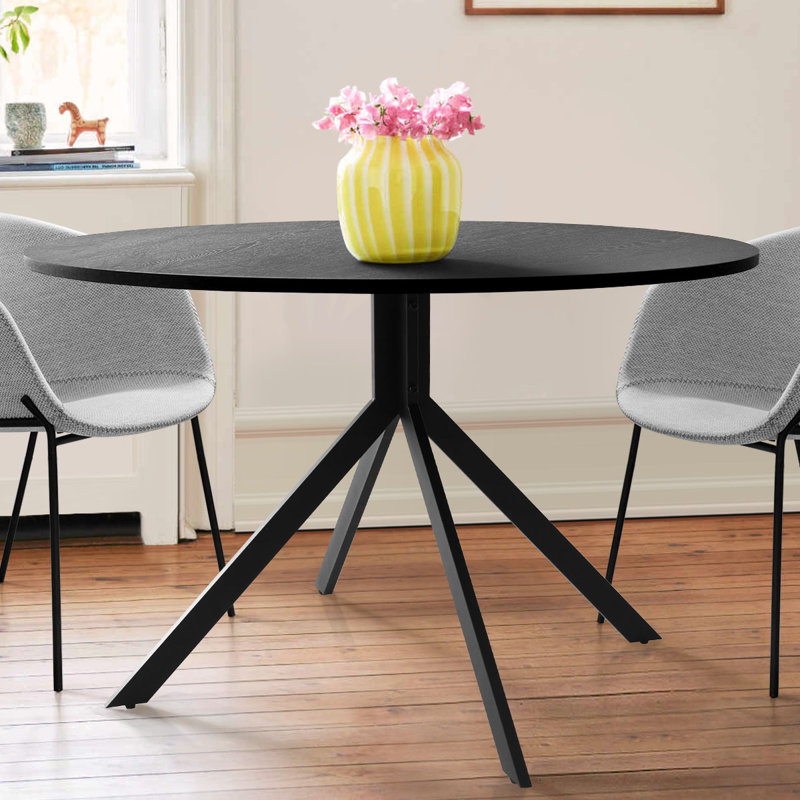 Charlina 43" Round Black Dining Table