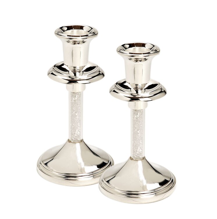 Brass Chamberstick Taper Candle Holders, Set of 6