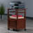 Mobile Printer Station And Organizer With Storage Drawer, Solid And Composite Wood Construction, Walnut Finish, Assembly Required