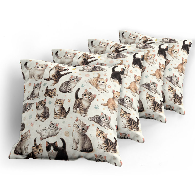 Fabric Reversible Throw Pillow, 16"H x 16"W
