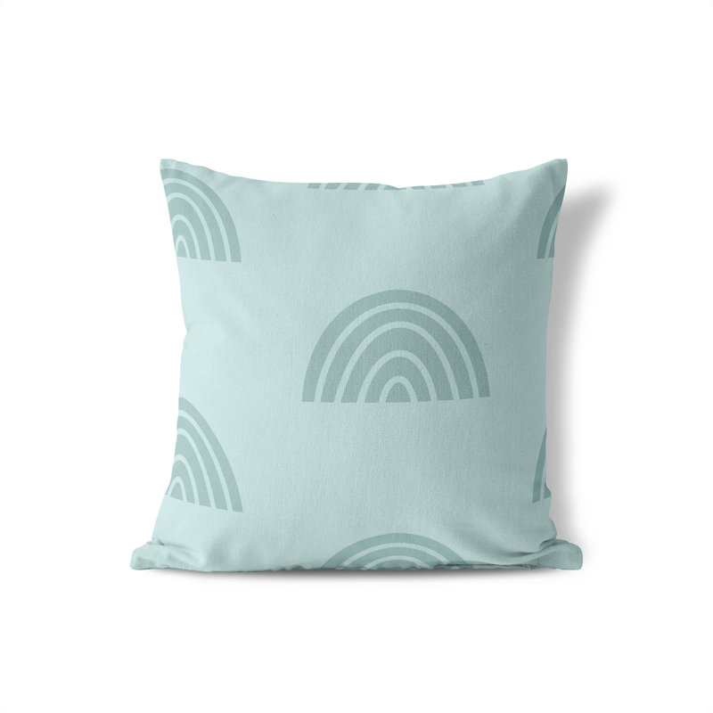 Coussin Plain Bows Match, H 20 po x l 20 po, Bleu clair
