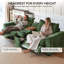 Canapé inclinable électrique modulaire surdimensionné en chenille 6 places avec repose-tête-1812168009
