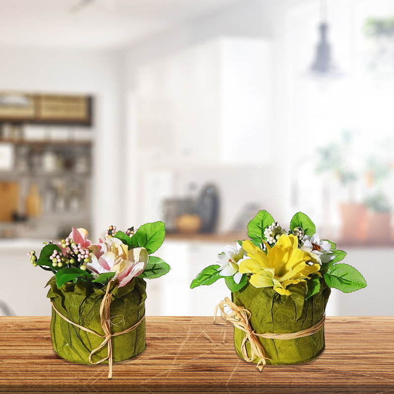 Centres de table mixtes en pot
