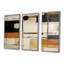 Modernisme orange noir beige - ensemble de décoration murale abstrait-504528817-504528816