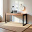 Bureau en bois massif de style industriel avec tiroirs