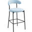 26 tabourets de bar modernes bleus 26 po avec rembourrage en mousse haute densité, structure en métal tendance, idéale pour un îlot de cuisine, un bureau ou une coiffeuse, une chambre confortable, un café