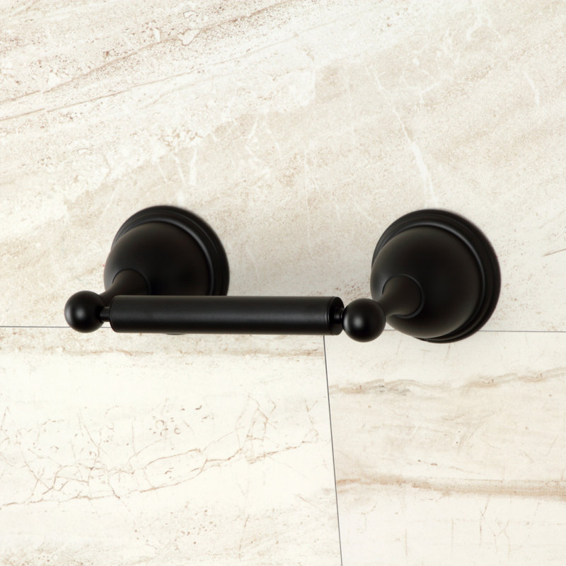 Kingston Brass Restoration Toilet Paper Holder, Matte Black