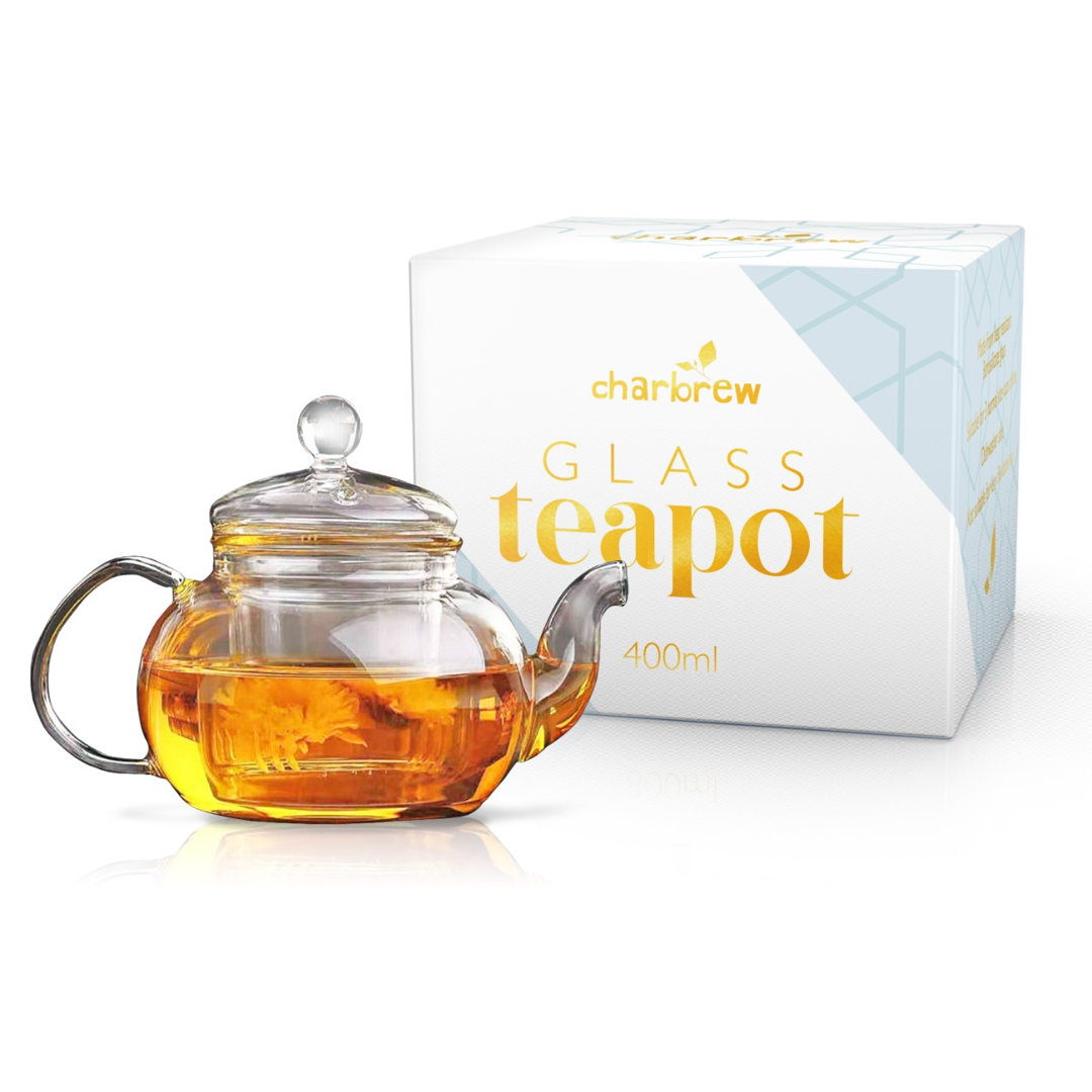 400ml Borosilicate Glass Teapot - With Strainer